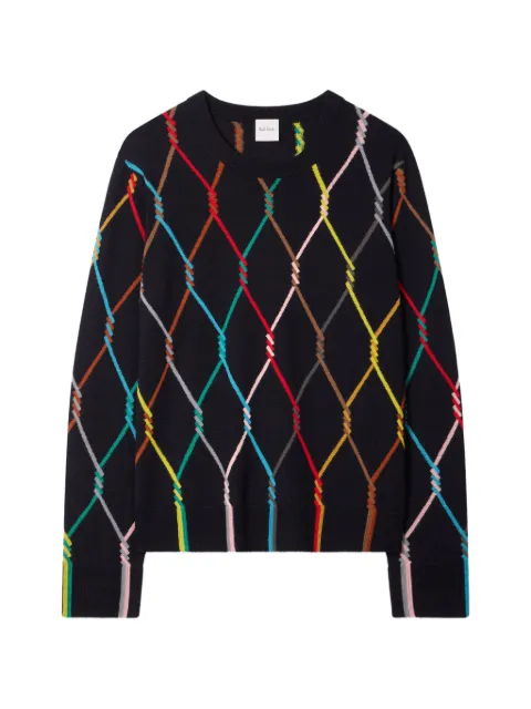 Paul Smith diamond-pattern sweater Black W1R672NV11214