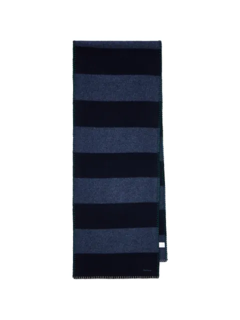 Paul Smith striped stitch scarf Blue M1A150TU865