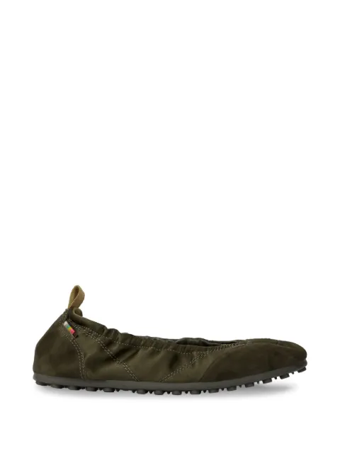 Paul Smith Laguna panelled elasticated ballet flats Green W1SLAG03UPLY