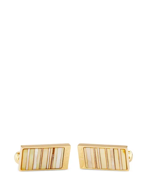 Paul Smith striped rectangular cufflinks Gold M1ACUFFTMOPS