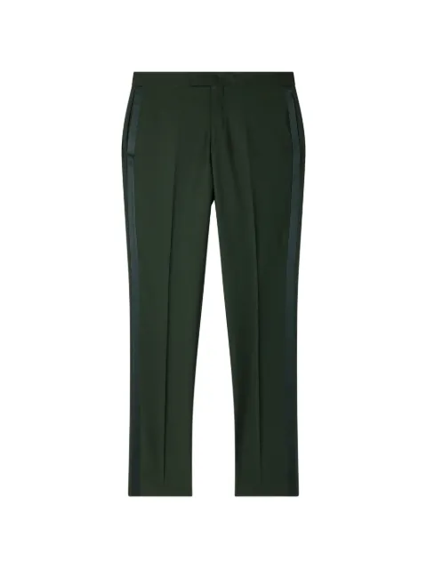 Paul Smith satin-stripe tailored trousers Green M1R887ZV00002