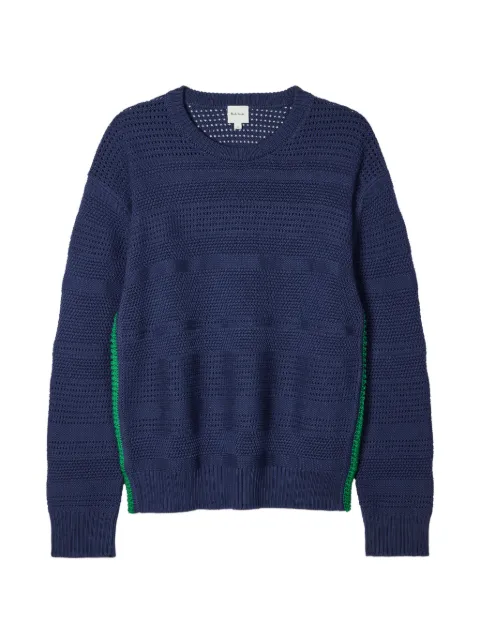 Paul Smith textured-knit side-stripe sweater Blue M1R780ZV03028