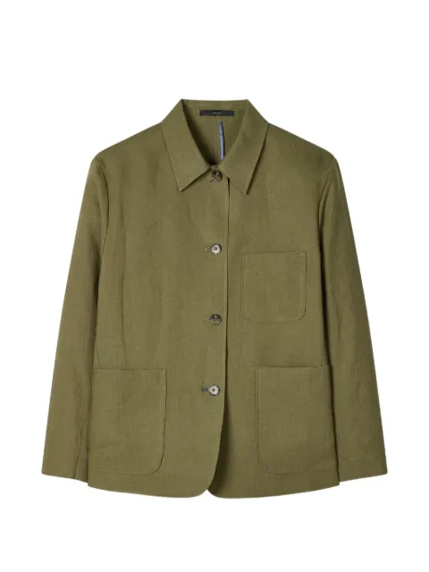 Paul Smith patch-pocket linen jacket Green W1R444JV01427