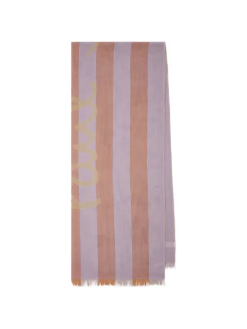 Paul Smith striped logo-print scarf Purple W1A250TU990