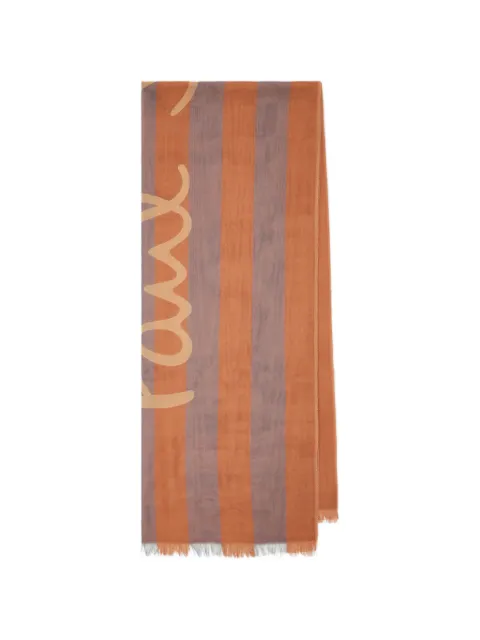 Paul Smith striped logo-print scarf Orange W1A250TU990