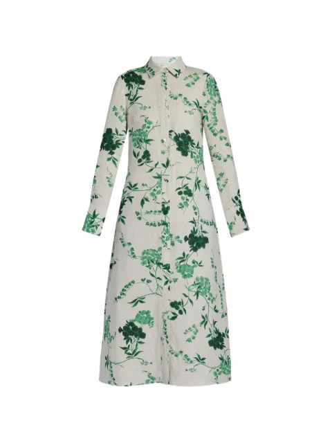ERDEM floral-pattern shirt dress Neutrals SS26D5951813020