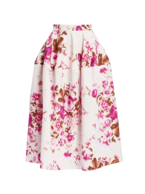 ERDEM floral-pattern skirt Neutrals SS26S3651525019