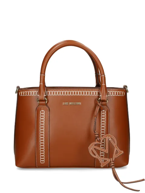 Love Moschino heart-charm tote bag Brown JC4092PP1OLI0