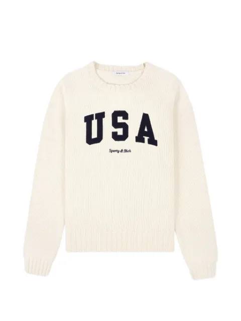 Sporty & Rich USA knitted sweater Neutrals WS06567643WH37