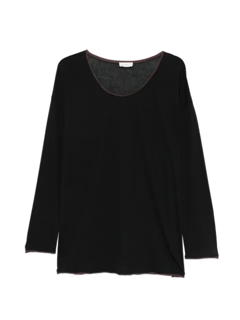 RUOHAN Charcoal Toma long-sleeved top Black RE100SS26