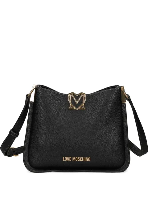 Love Moschino logo-plaque cross body bag Black JC4127PP1OLM0