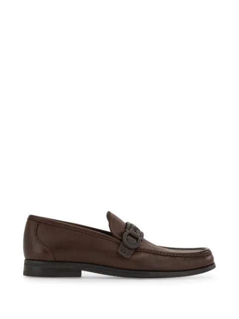Ferragamo moccasins with braid Gancini ornament Brown 794228
