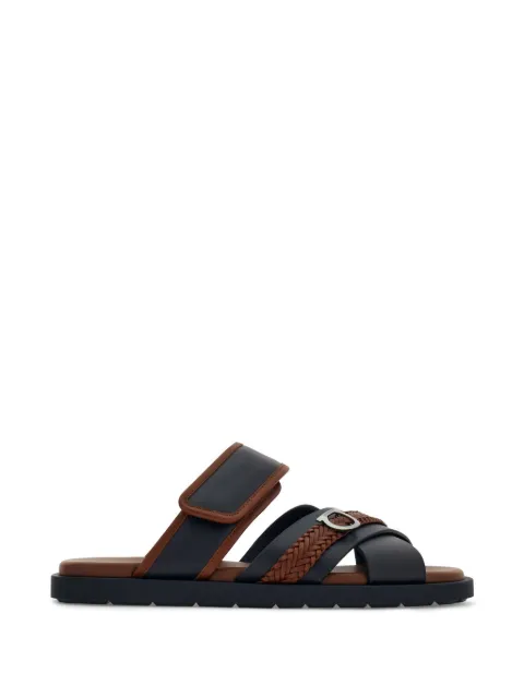 Ferragamo Gancini ornament sandals Blue 792915