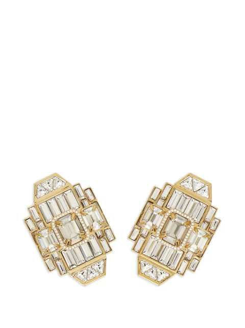 Ferragamo Déco earrings with crystals Gold 794162