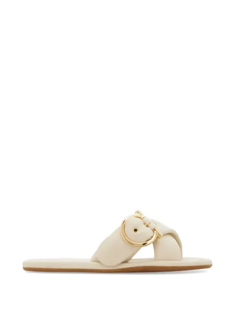 Ferragamo Gancini ornament slides Neutrals 793712