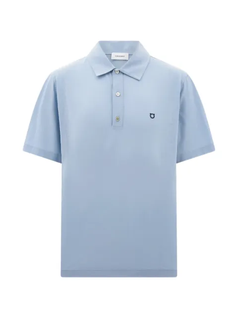 Ferragamo short sleeve jersey polo Blue 793775