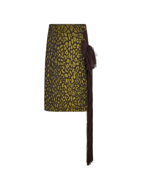 Ferragamo skirt with flower detail Brown 793479