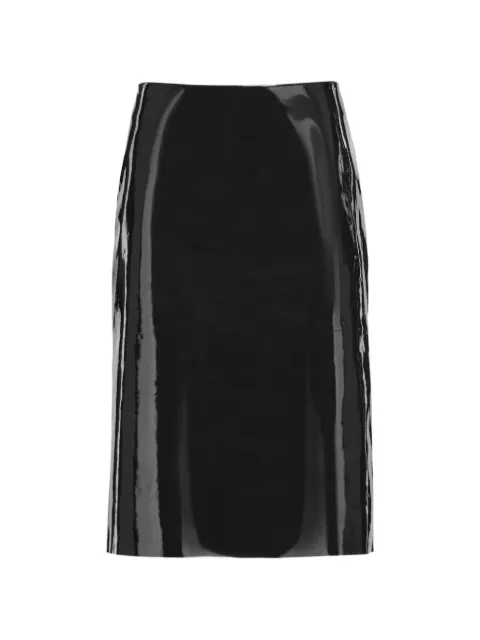 Ferragamo patent leather pencil skirt Black 793103