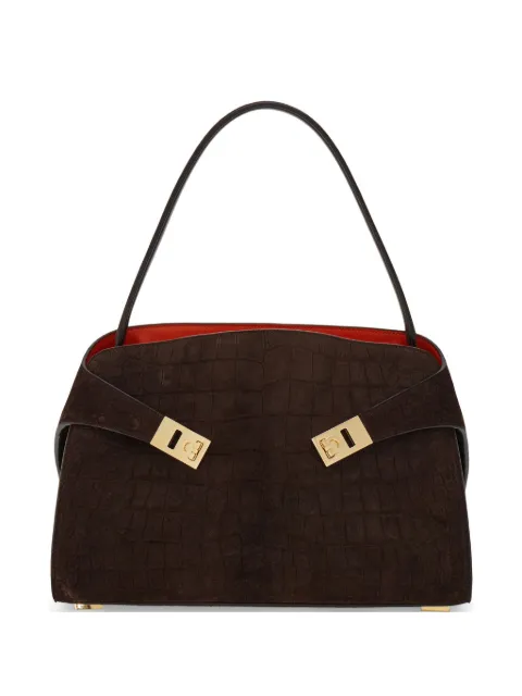 Ferragamo Hug soft shoulder bag (M) Brown 792871