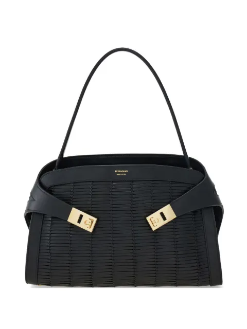 Ferragamo Hug soft shoulder bag (M) Black 792879