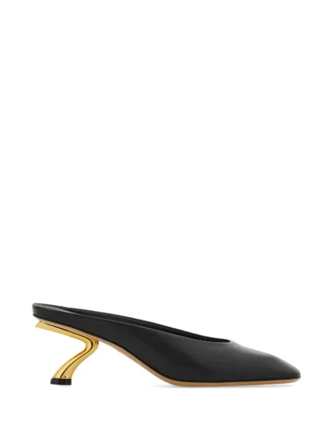 Ferragamo S-shaped heels mules Black 793517