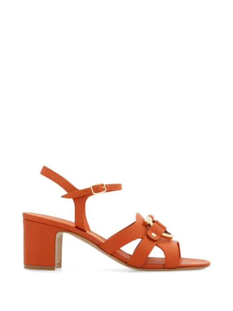 Ferragamo Gancini ornament sandals Orange 794674