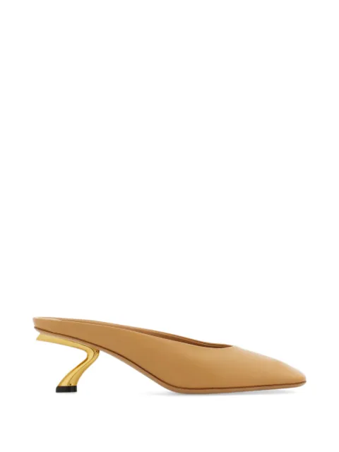 Ferragamo Sculptural heel mule Neutrals 793518
