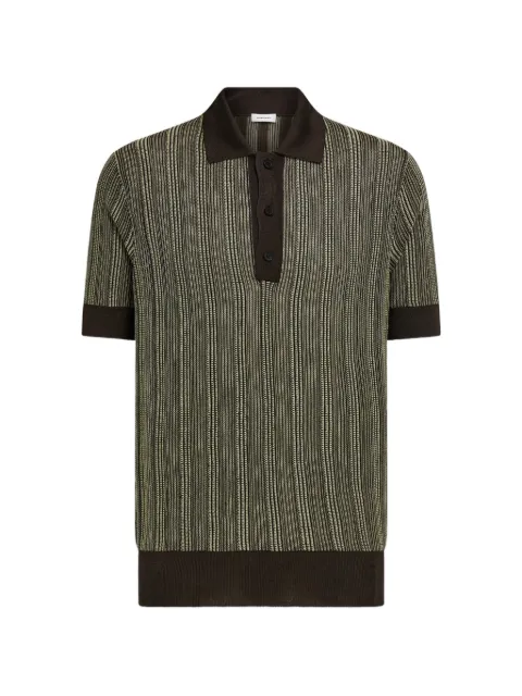 Ferragamo short sleeve knitted polo Brown 793697