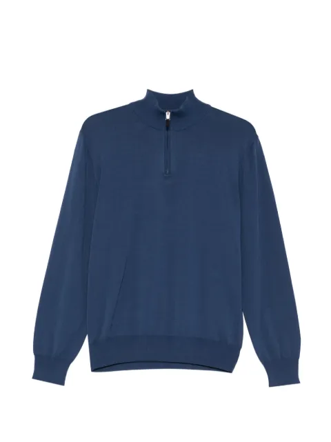 Canali zip-neck sweater Blue C0015MK02459