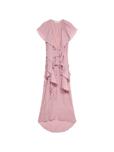Blumarine pleated ruffled dress Pink P622A772AN0114
