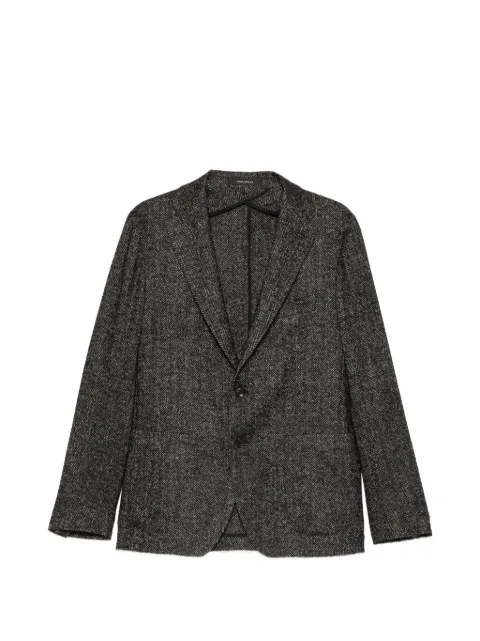 Tagliatore single-breasted herringbone blazer Black 1SMC22KAI850031S