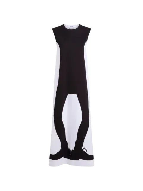 Moschino heavy cotton printed dress White 04120442