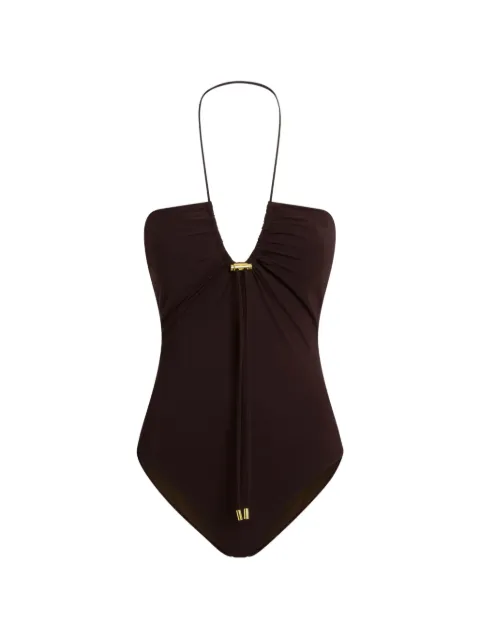 Moschino lycra one-piece swimsuit Brown A49079442