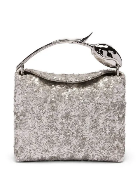 ERDEM mini Bloom tote bag Silver SS26B115038001
