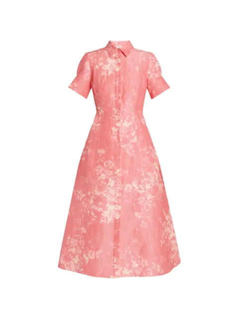 ERDEM floral-print shirt midi dress Pink SS26D19751595020