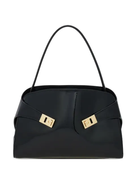 Ferragamo Hug soft shoulder bag (M) Black 793350