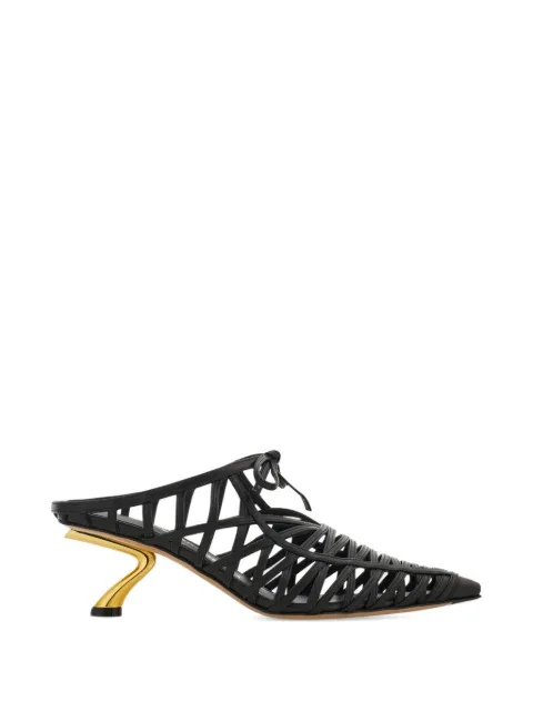 Ferragamo S-shaped heel mules Black 792817