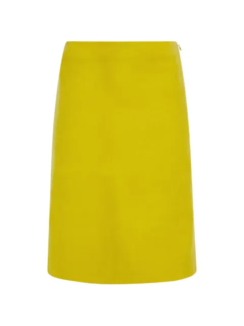 Ferragamo nubuck pencil skirt Yellow 793105