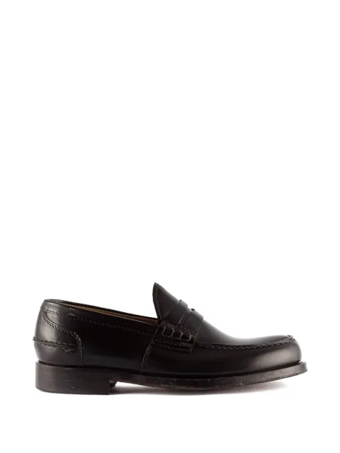 Green George penny-bar stitching loafers Brown 705397