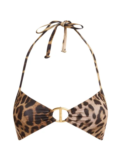 Moschino printed lycra bikini top Neutrals A57259412
