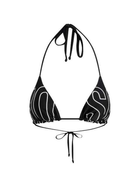 Moschino printed triangle bikini top Black A57029402