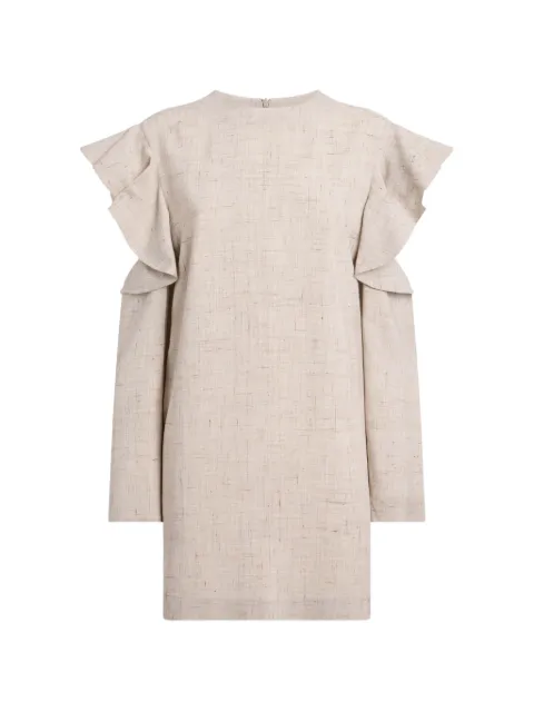 Moschino tweed mini dress Neutrals A04490420