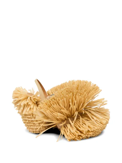 Moschino raffia sandals Neutrals MA1640BC0OMS1