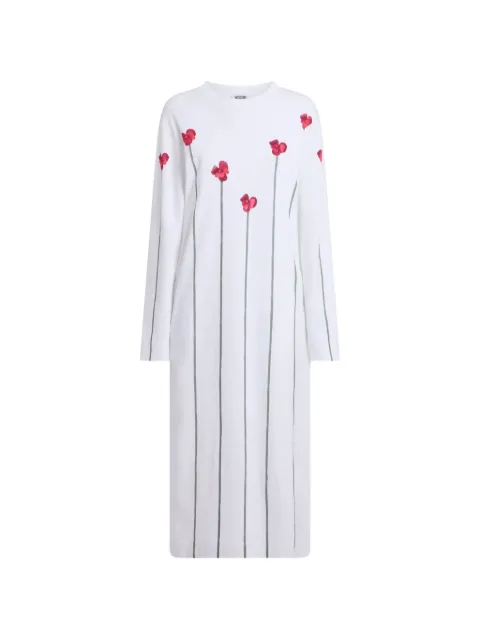 Moschino heavy cotton printed dress White A04520442