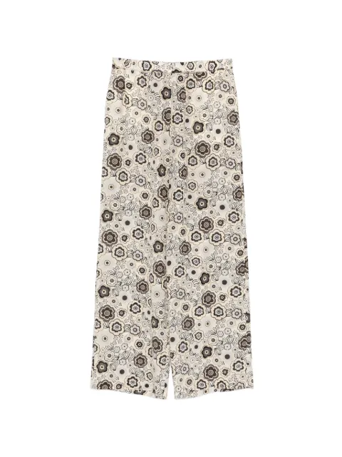 ASPESI floral-print trousers Neutrals 0128A338
