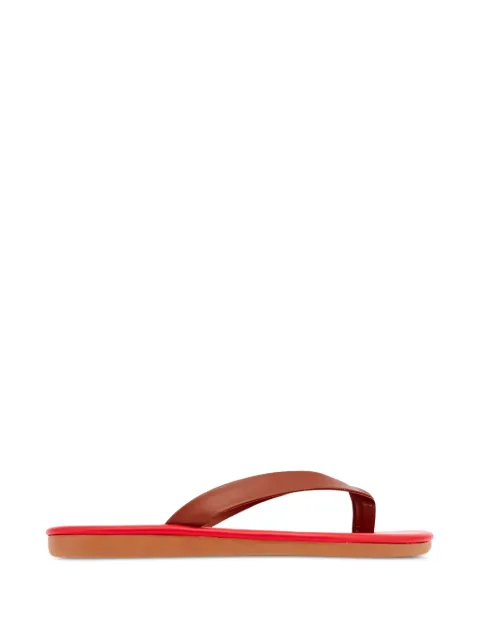 Ancient Greek Sandals Saionara leather slides Brown SAIONARANAPPA