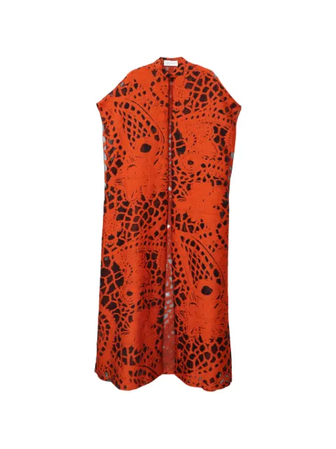 Gemy Maalouf open devoré coat Orange GMCP257573KM