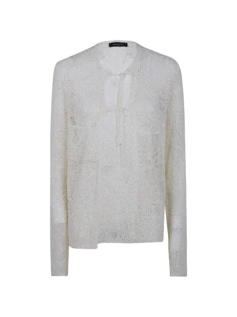 Fabiana Filippi tie neck knitwear Neutrals MAD276F509D864