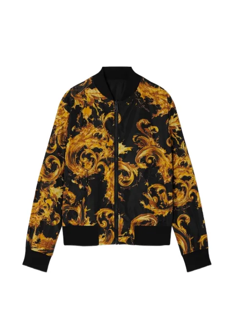 Versace Jeans Couture reversible Baroque-print bomber jacket Black E80GAS4D7ECQ25DEG89