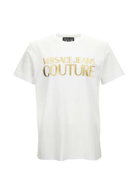 Versace Jeans Couture logo-print T-shirt White 80GAHT00CJ00T